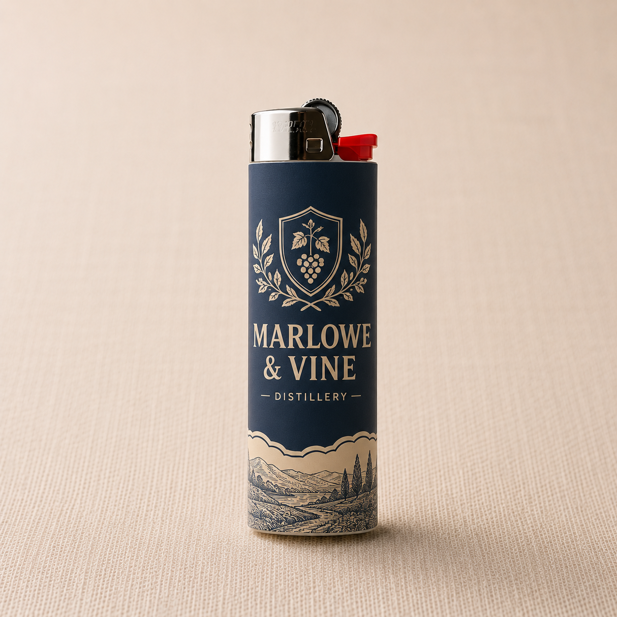 Full-Wrap Print lighter with logo