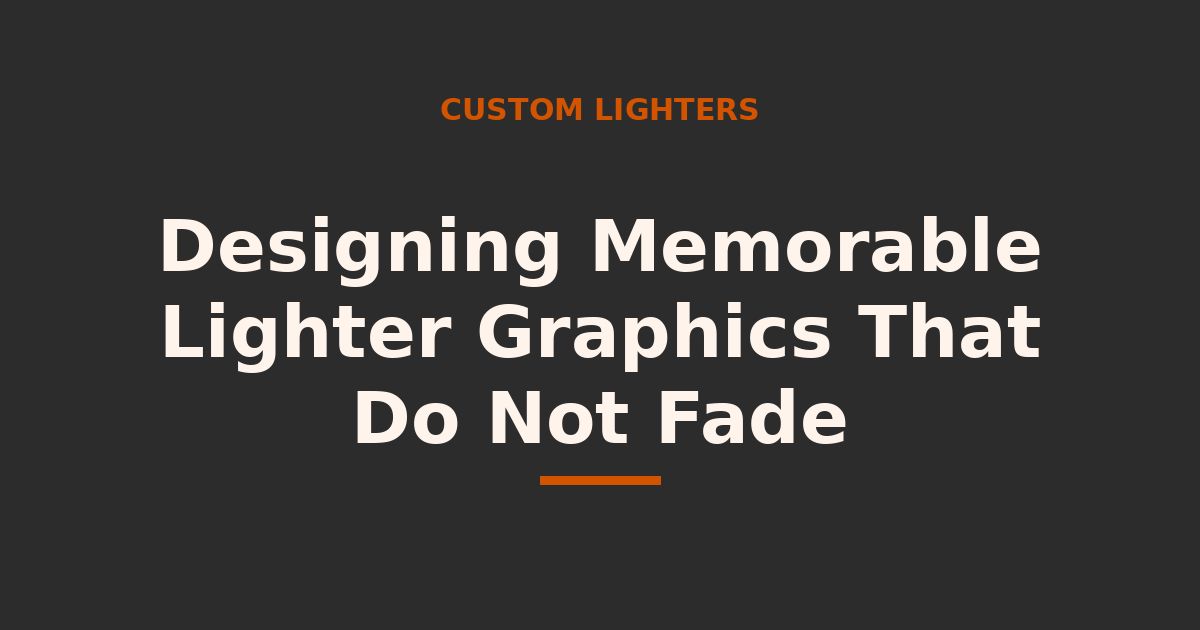 Designing Memorable Lighter Graphics That Do Not Fade