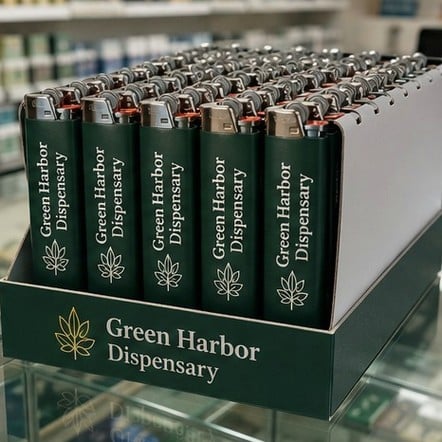 Customized lighters for smoke shops and dispensaries
